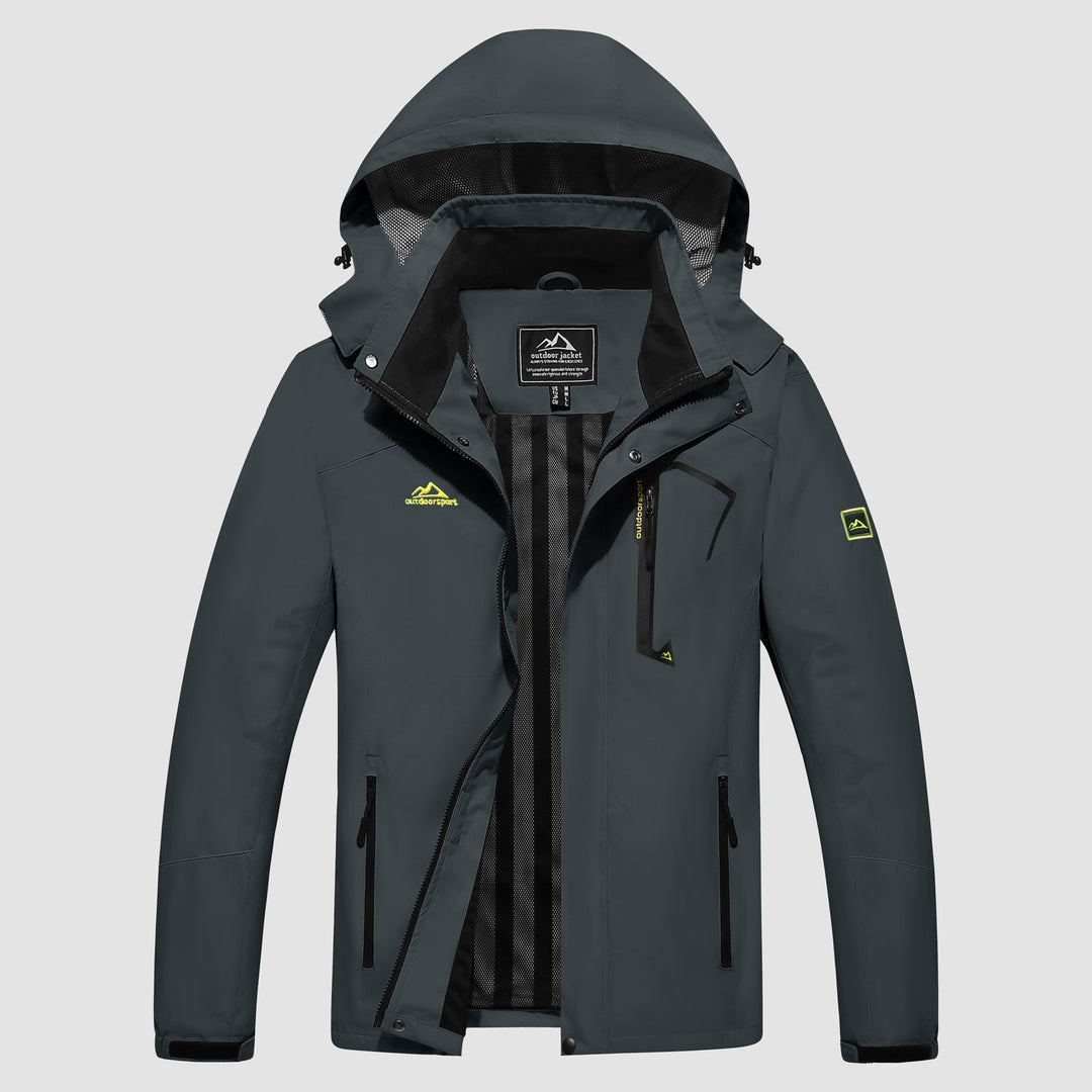 Veste de Pluie Homme Légère Imperméable à Capuche Amovible