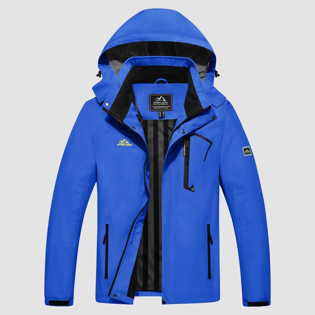 Veste de Pluie Homme Légère Imperméable à Capuche Amovible