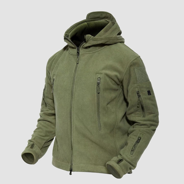 Veste Tactique Homme Polaire à Capuche Coupe Vent