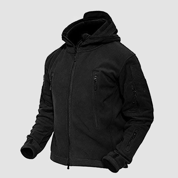 Veste Tactique Homme Polaire à Capuche Coupe Vent