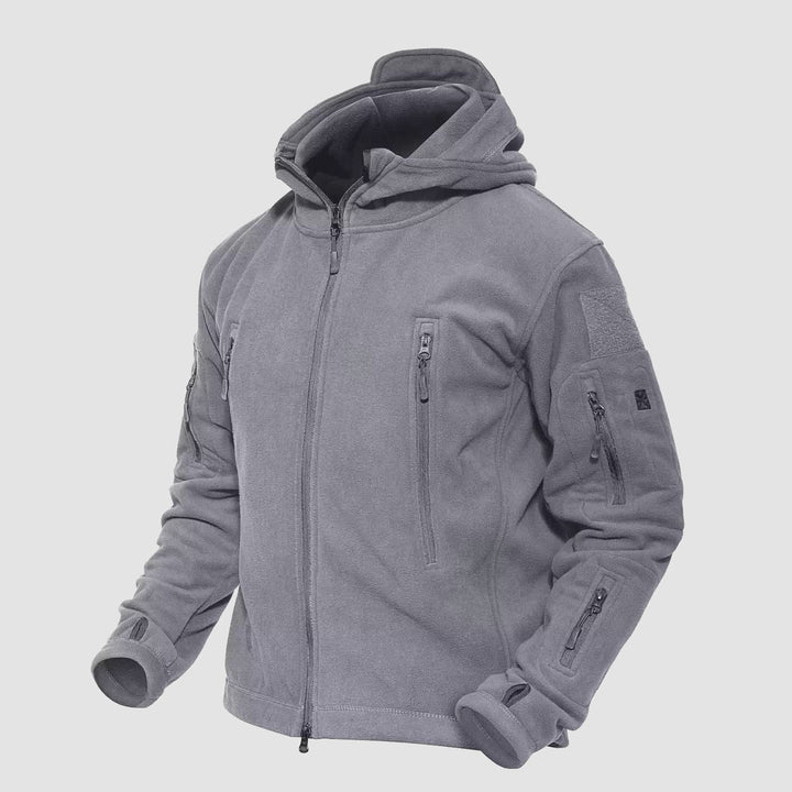 Veste Tactique Homme Polaire à Capuche Coupe Vent