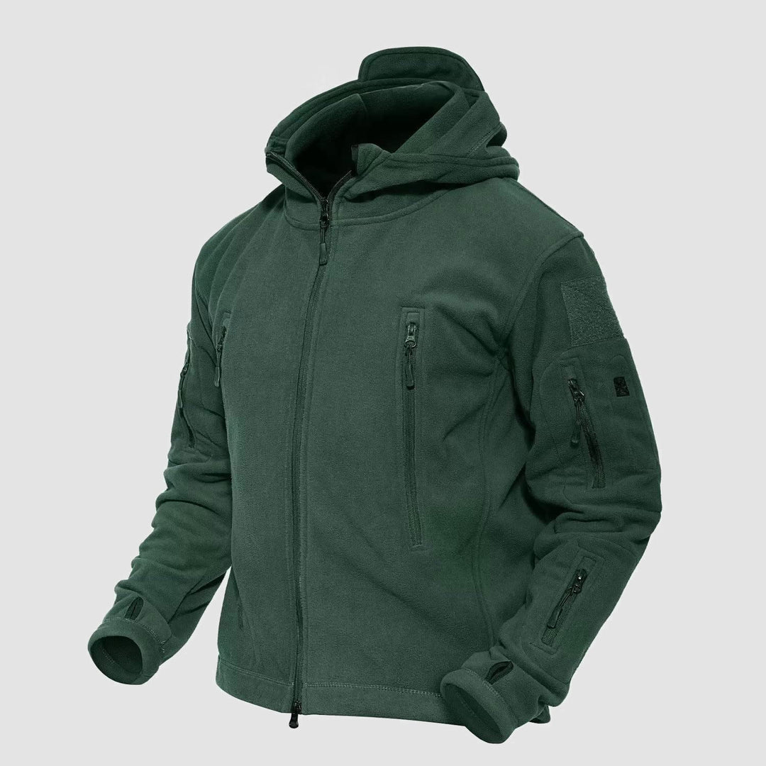 Veste Tactique Homme Polaire à Capuche Coupe Vent