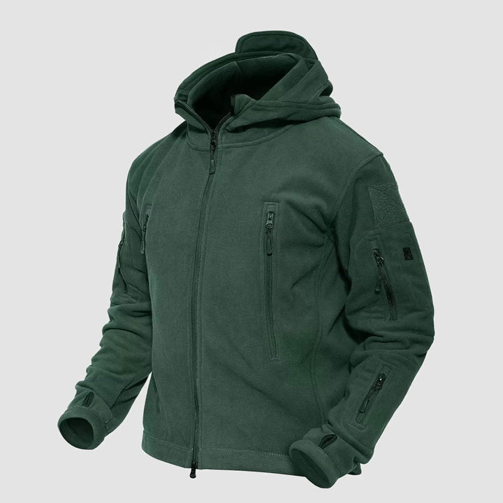 Veste Tactique Homme Polaire à Capuche Coupe Vent