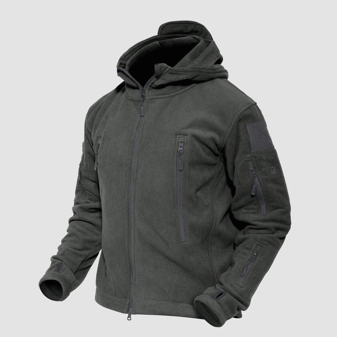 Veste Tactique Homme Polaire à Capuche Coupe Vent