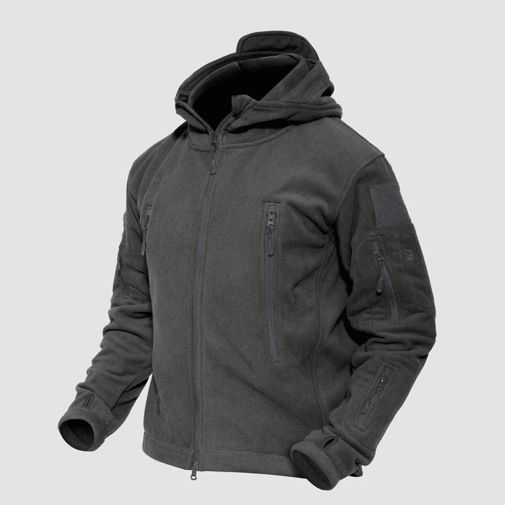 Veste Tactique Homme Polaire à Capuche Coupe Vent