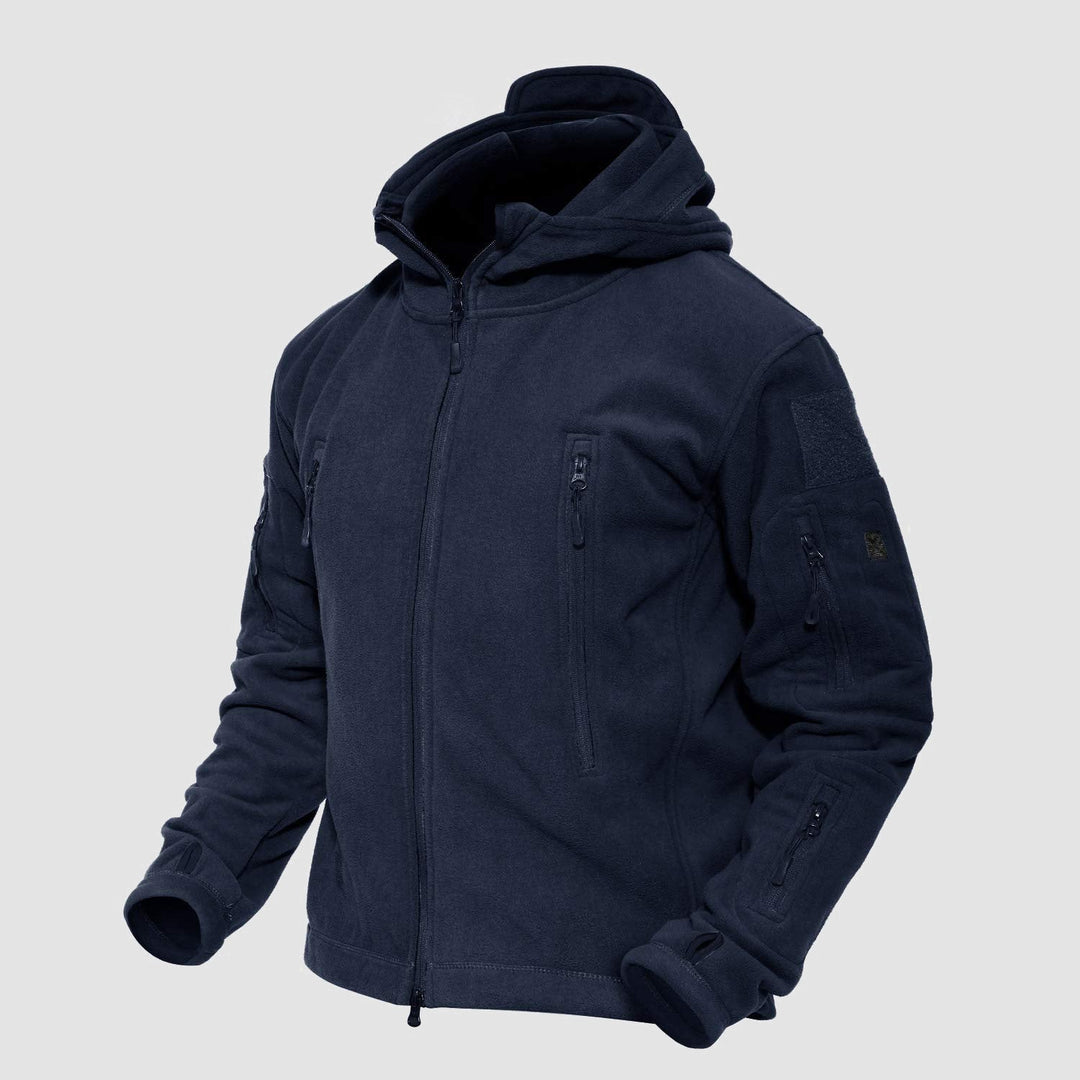Veste Tactique Homme Polaire à Capuche Coupe Vent