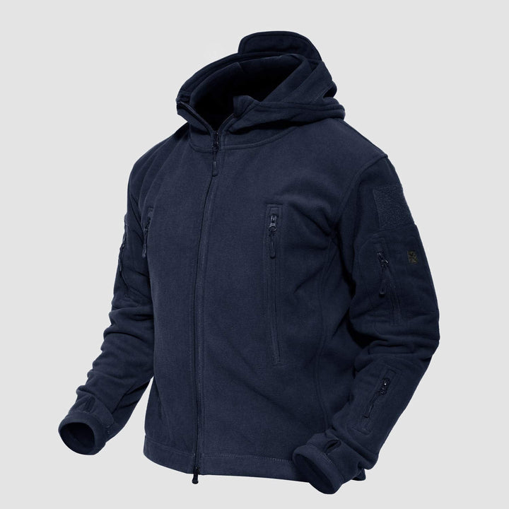 Veste Tactique Homme Polaire à Capuche Coupe Vent