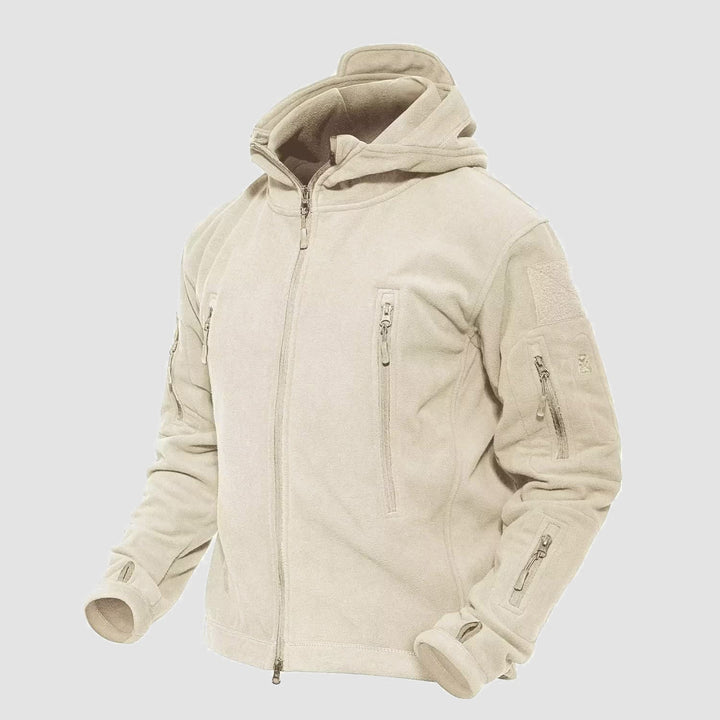 Veste Tactique Homme Polaire à Capuche Coupe Vent