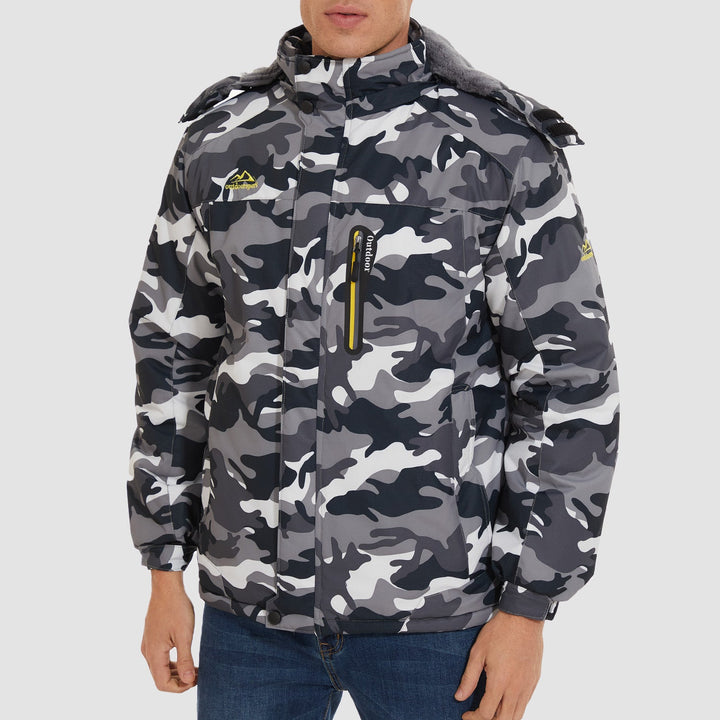 Veste de Ski Homme Doublée Polaire à Capuche