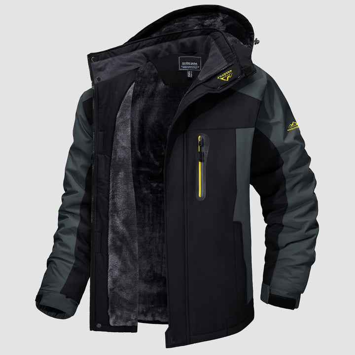 Veste de Ski Homme Doublée Polaire à Capuche