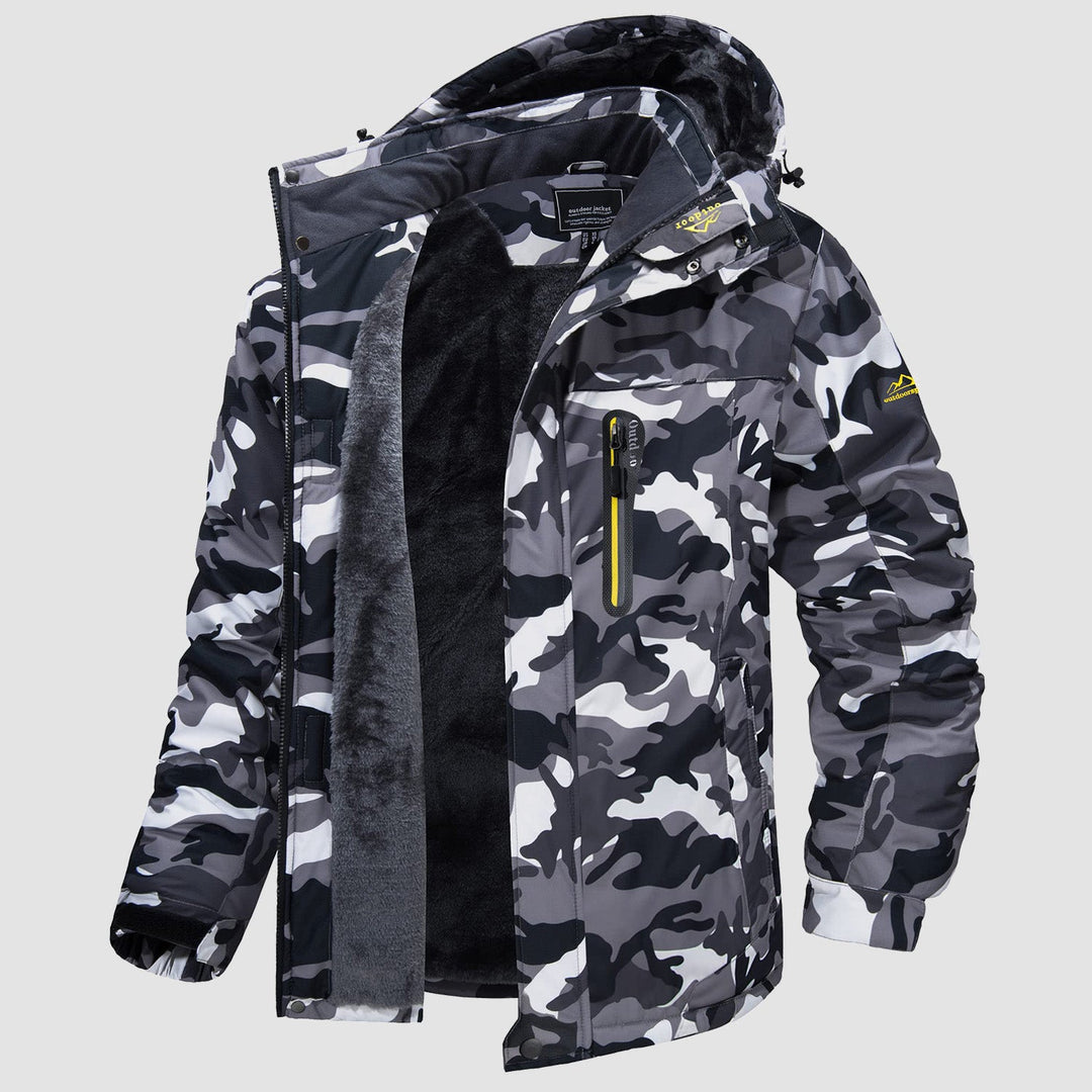 Veste de Ski Homme Doublée Polaire à Capuche