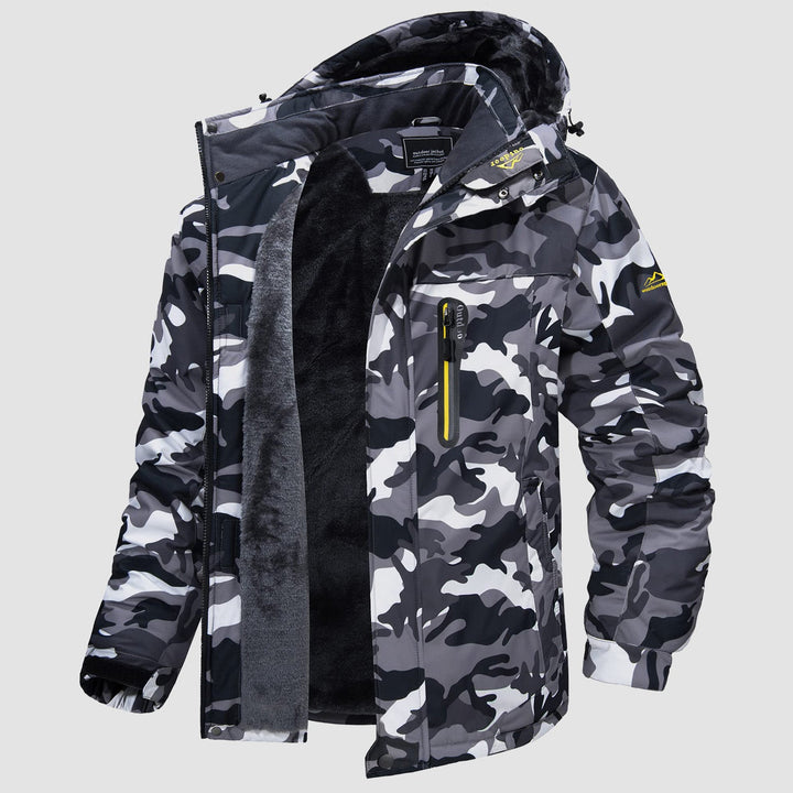 Veste de Ski Homme Doublée Polaire à Capuche