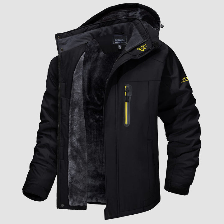 Veste de Ski Homme Doublée Polaire à Capuche