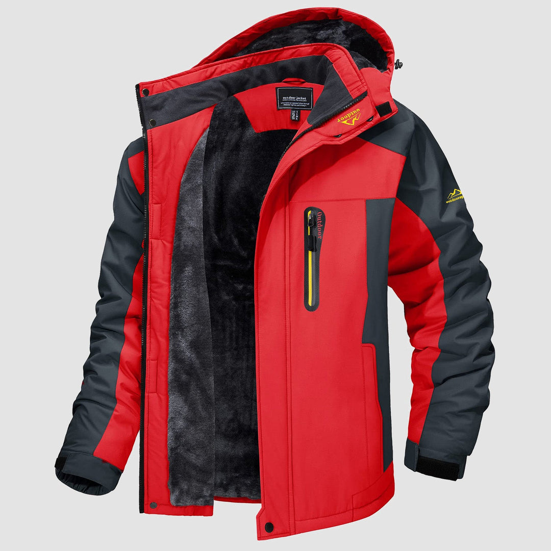 Veste de Ski Homme Doublée Polaire à Capuche