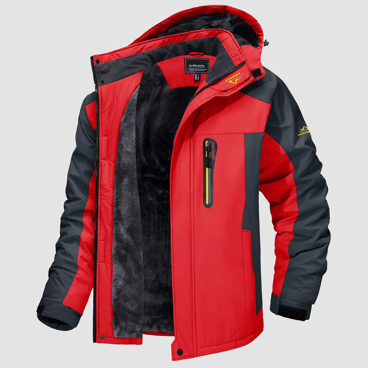 Veste de Ski Homme Doublée Polaire à Capuche
