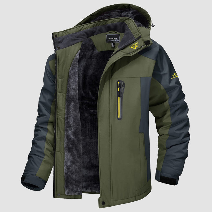 Veste de Ski Homme Doublée Polaire à Capuche