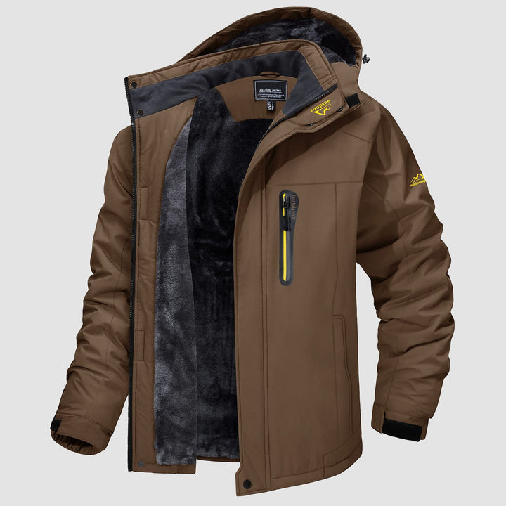 Veste de Ski Homme Doublée Polaire à Capuche