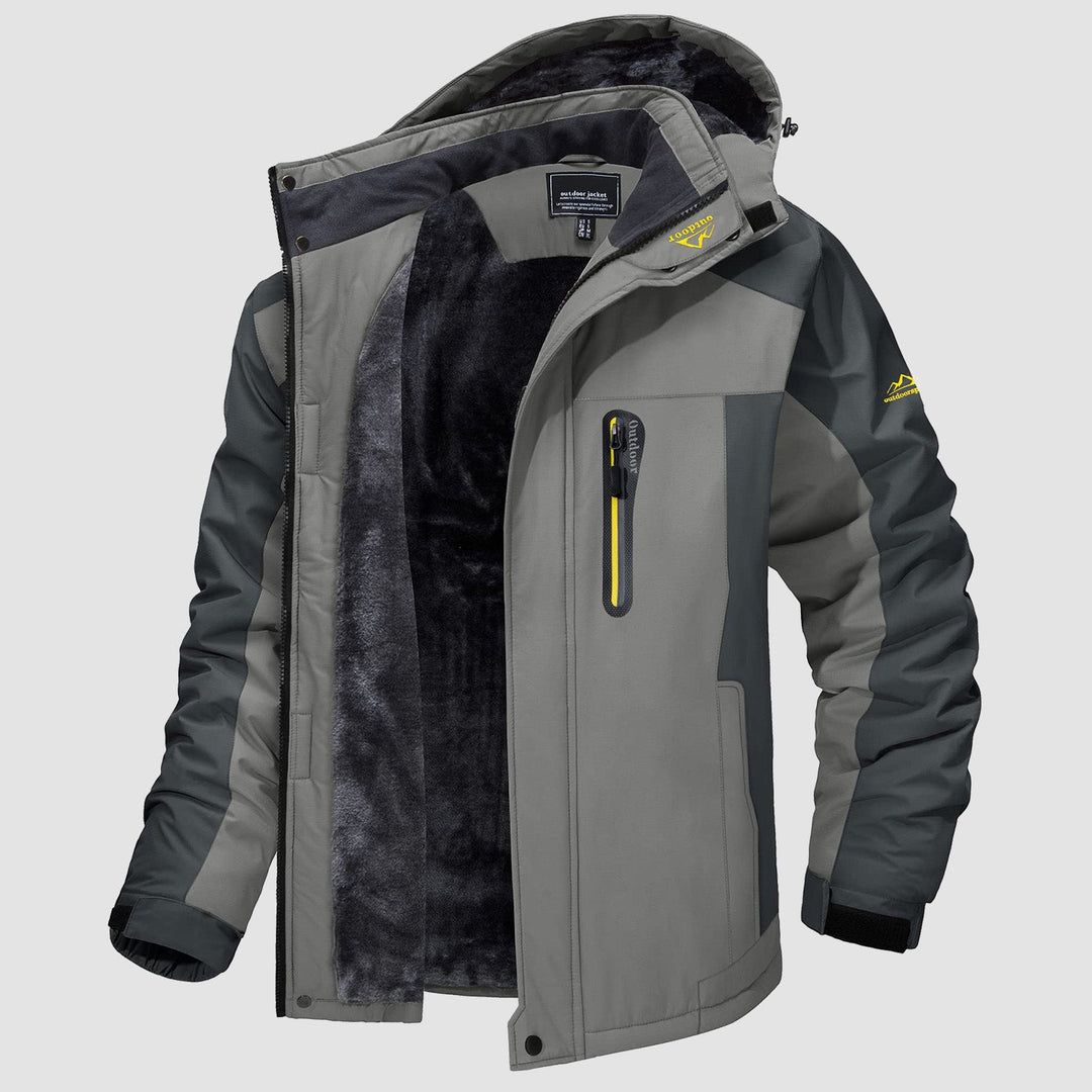 Veste de Ski Homme Doublée Polaire à Capuche
