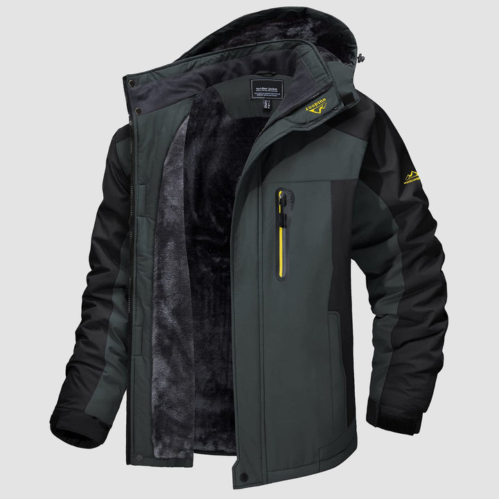 Veste de Ski Homme Doublée Polaire à Capuche