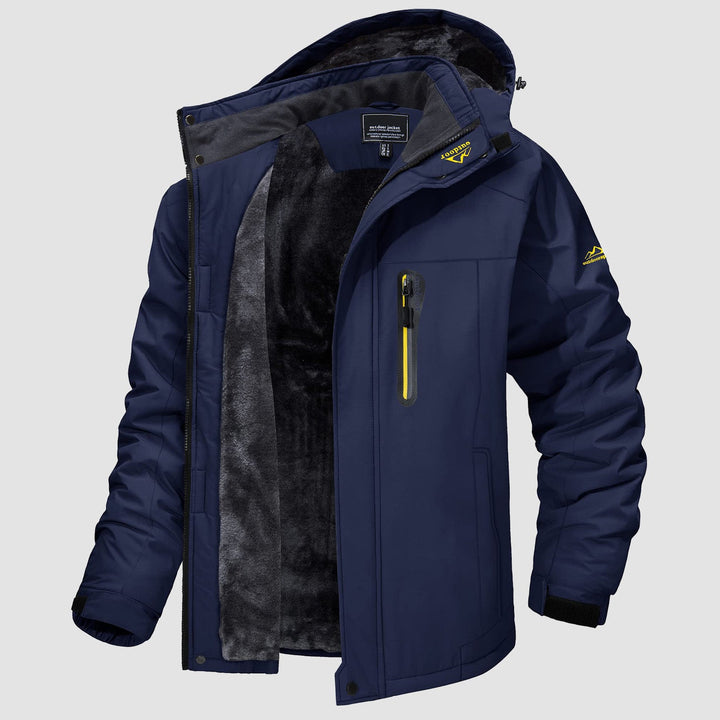 Veste de Ski Homme Doublée Polaire à Capuche
