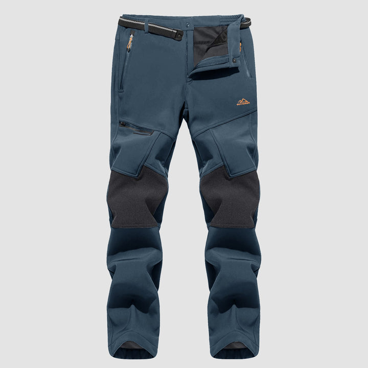 Pantaloni da sci da uomo imbottiti in pile e idrorepellenti