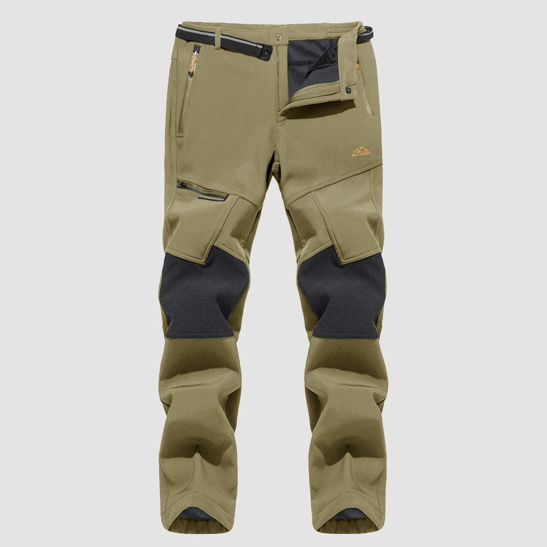 Pantaloni da sci da uomo imbottiti in pile e idrorepellenti