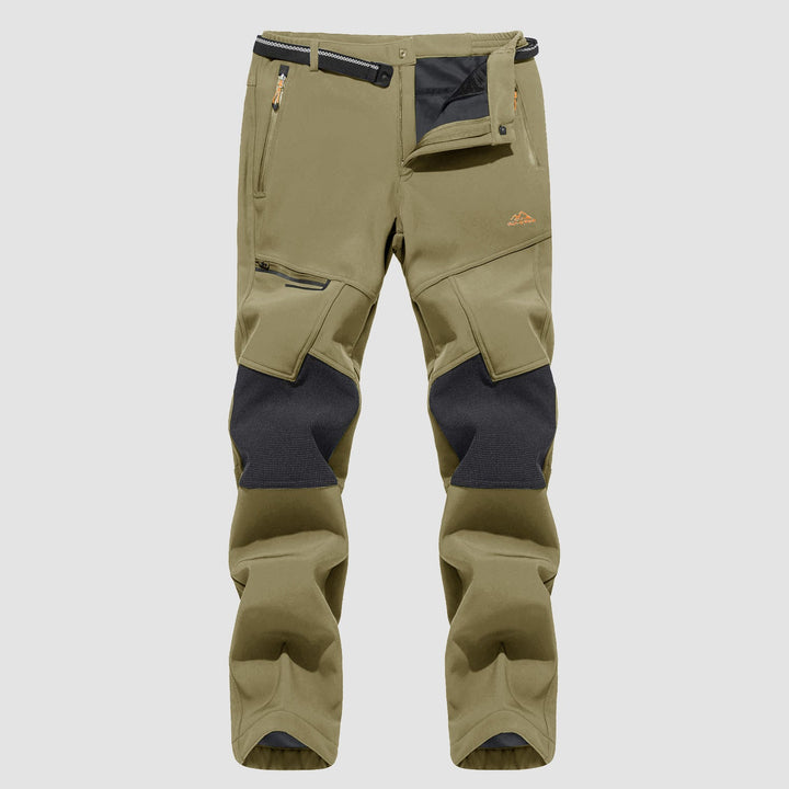 Pantaloni da sci da uomo imbottiti in pile e idrorepellenti