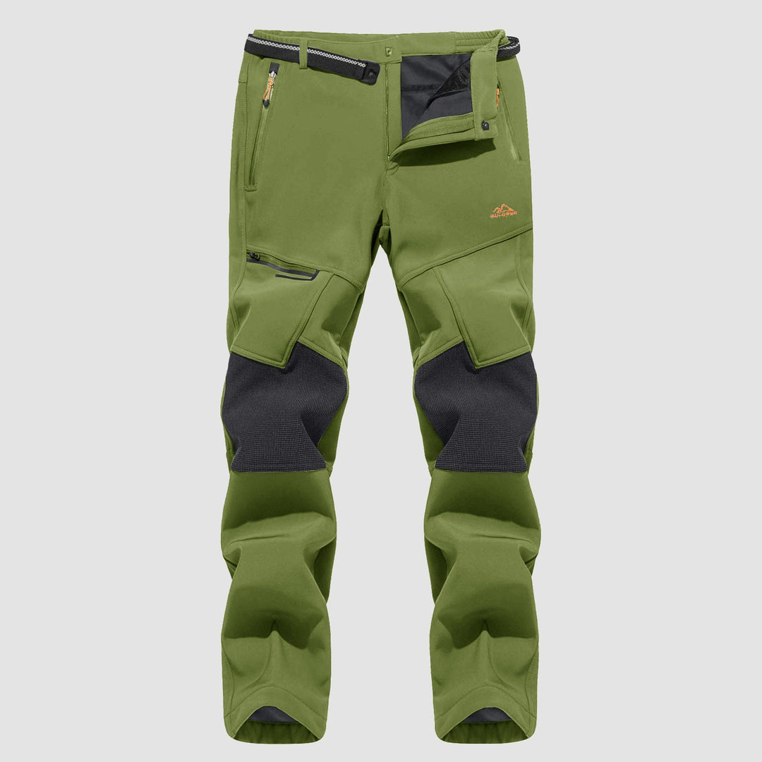 Pantaloni da sci da uomo imbottiti in pile e idrorepellenti
