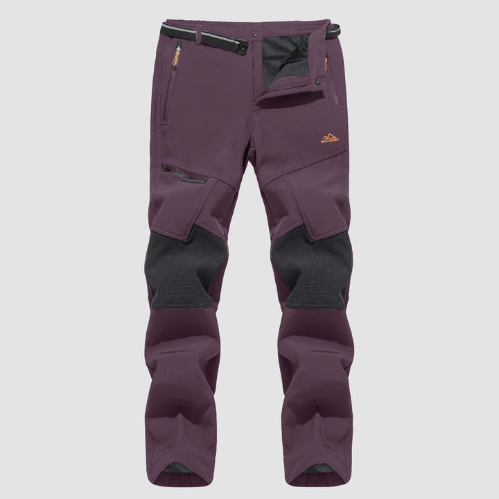 Pantaloni da sci da uomo imbottiti in pile e idrorepellenti