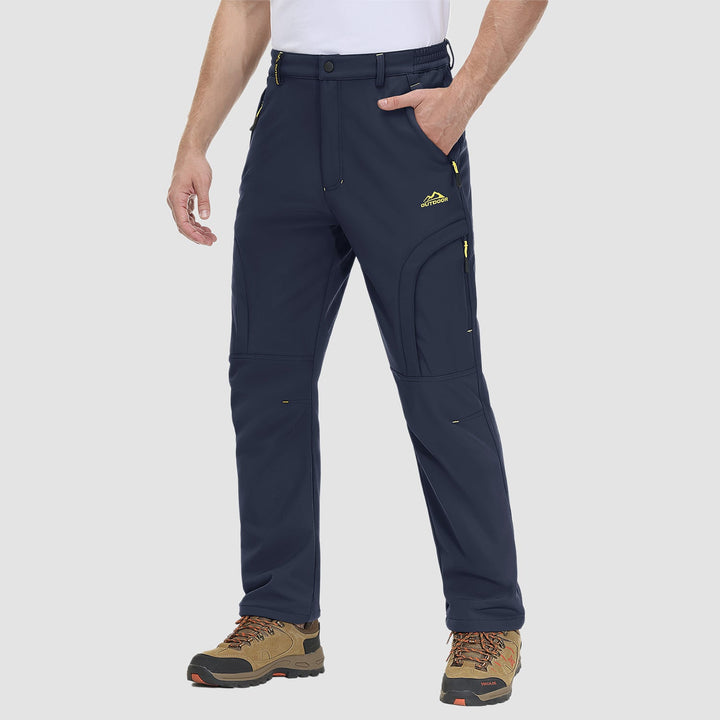 Pantalon de Randonnée Homme Doublé Polaire Déperlant