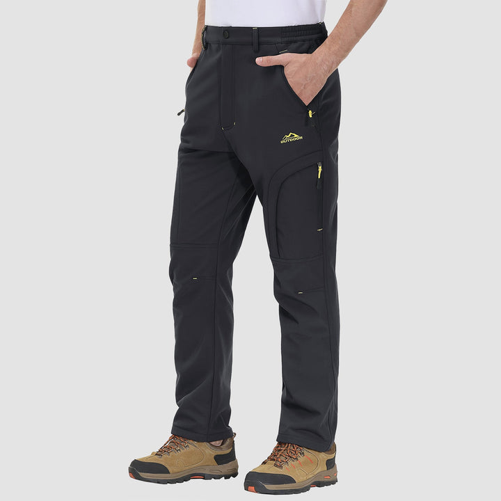 Pantalon de Randonnée Homme Doublé Polaire Déperlant