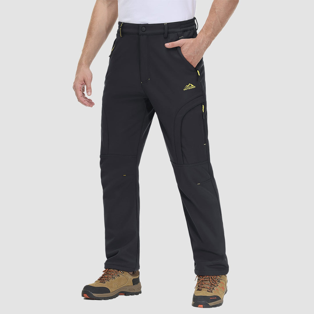 Pantalon de Randonnée Homme Doublé Polaire Déperlant