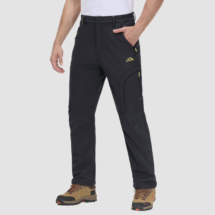 Pantalon de Randonnée Homme Doublé Polaire Déperlant