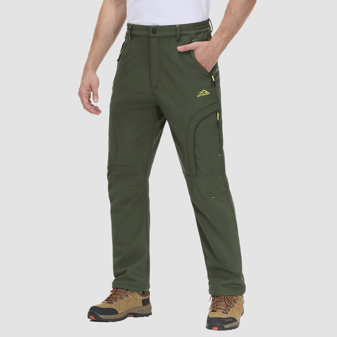 Pantalon de Randonnée Homme Doublé Polaire Déperlant