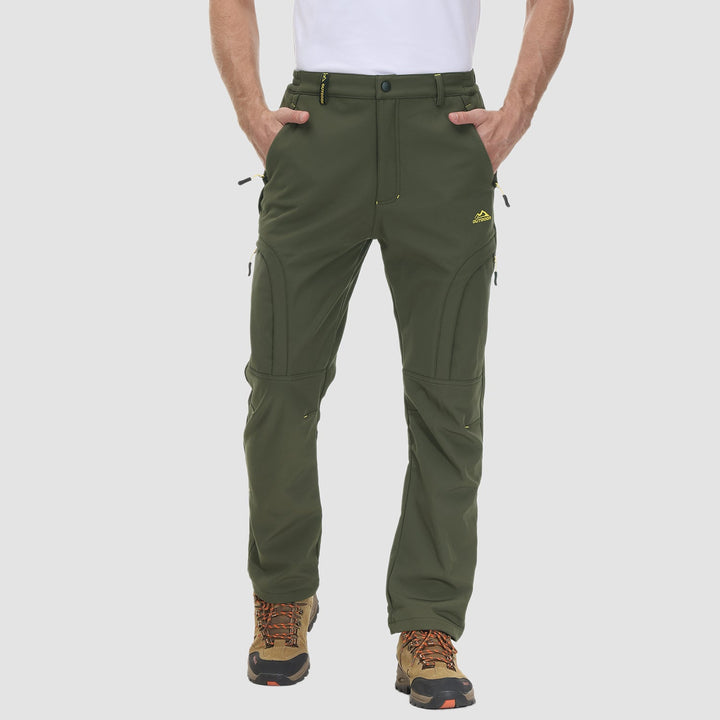 Pantalon de Randonnée Homme Doublé Polaire Déperlant