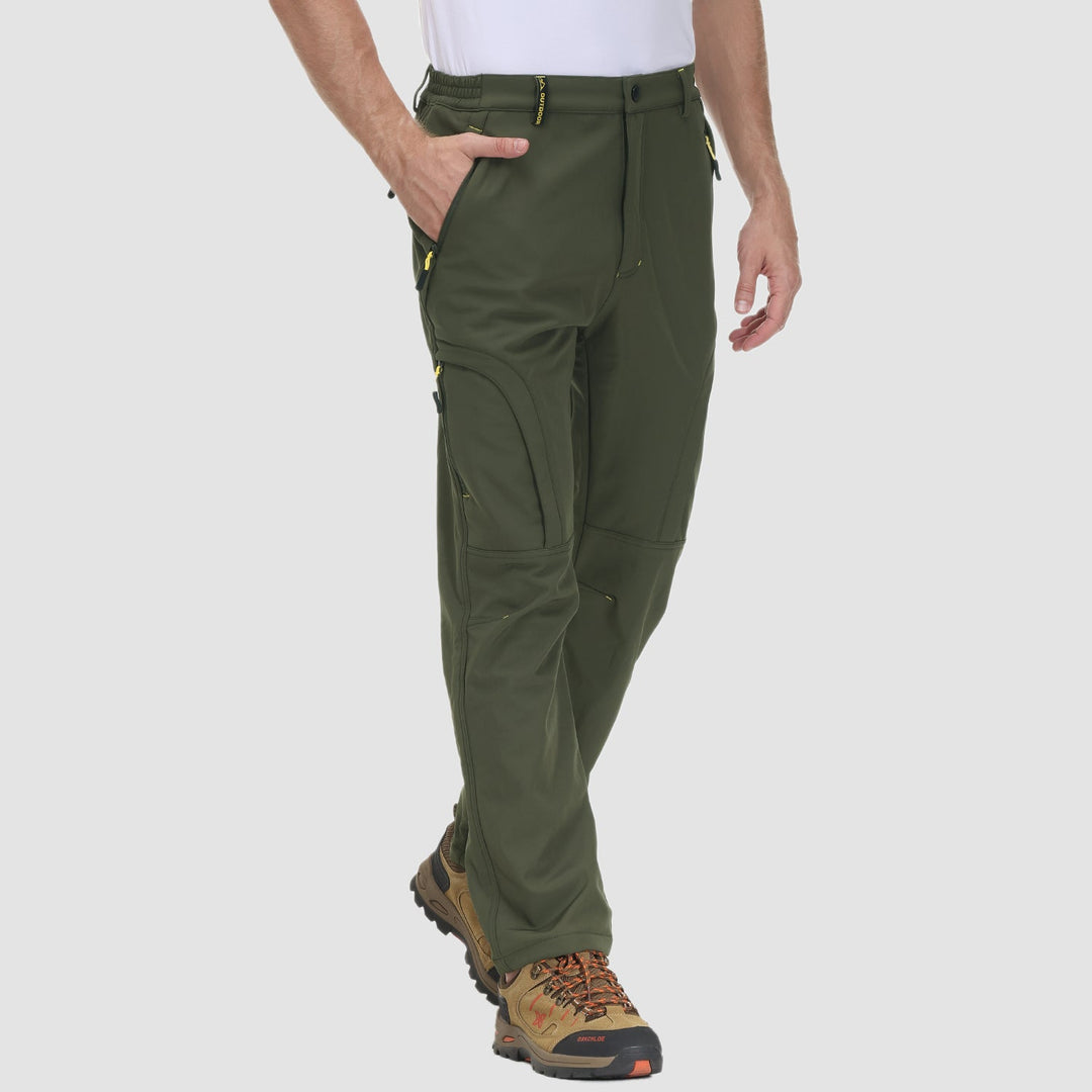 Pantalon de Randonnée Homme Doublé Polaire Déperlant