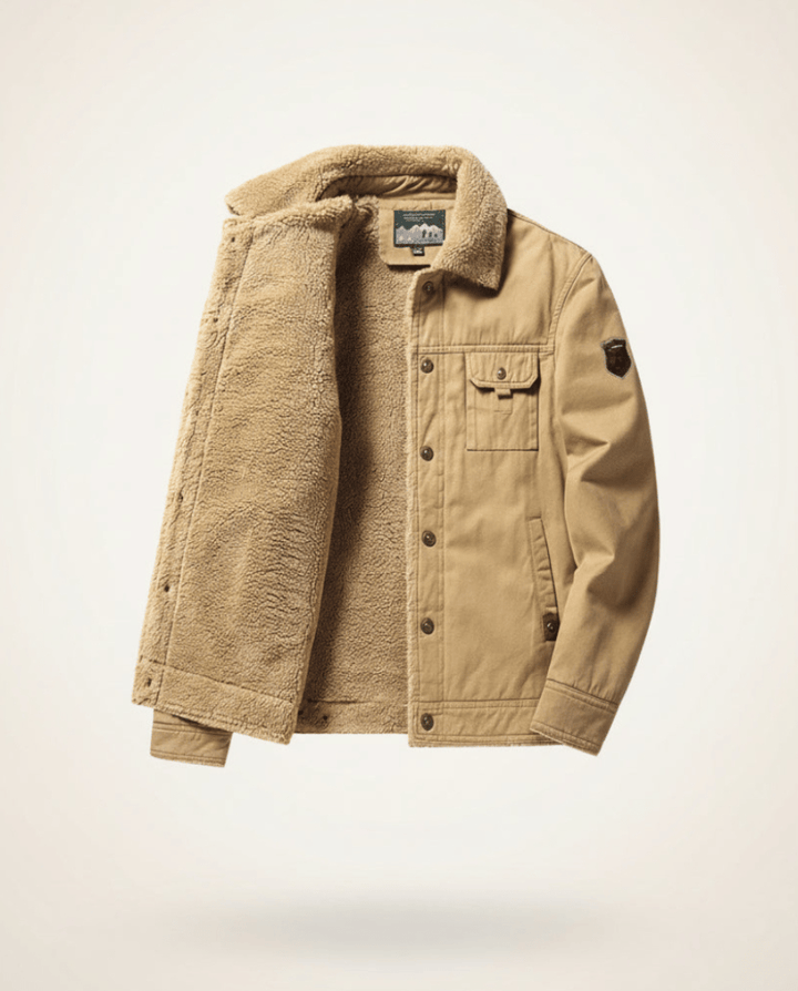 Veste en Jean Homme Doublée Sherpa Col Rabattu