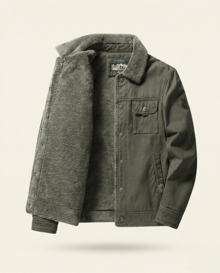Veste en Jean Homme Doublée Sherpa Col Rabattu