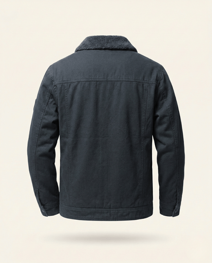 Veste en Jean Homme Doublée Sherpa Col Rabattu