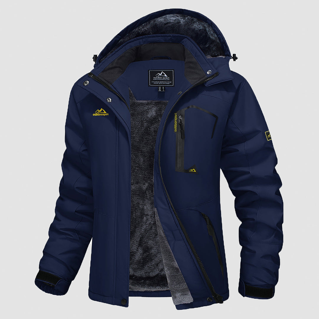 Veste de Ski Femme Doublée Polaire Imperméable Col Montant