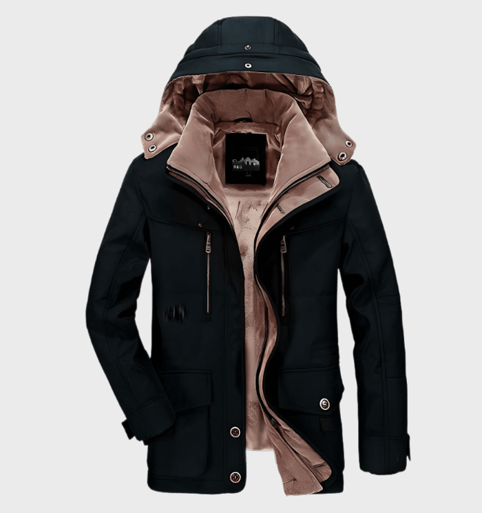 Charles | Veste d’hiver épaisse à capuche pour hommes | Chaud