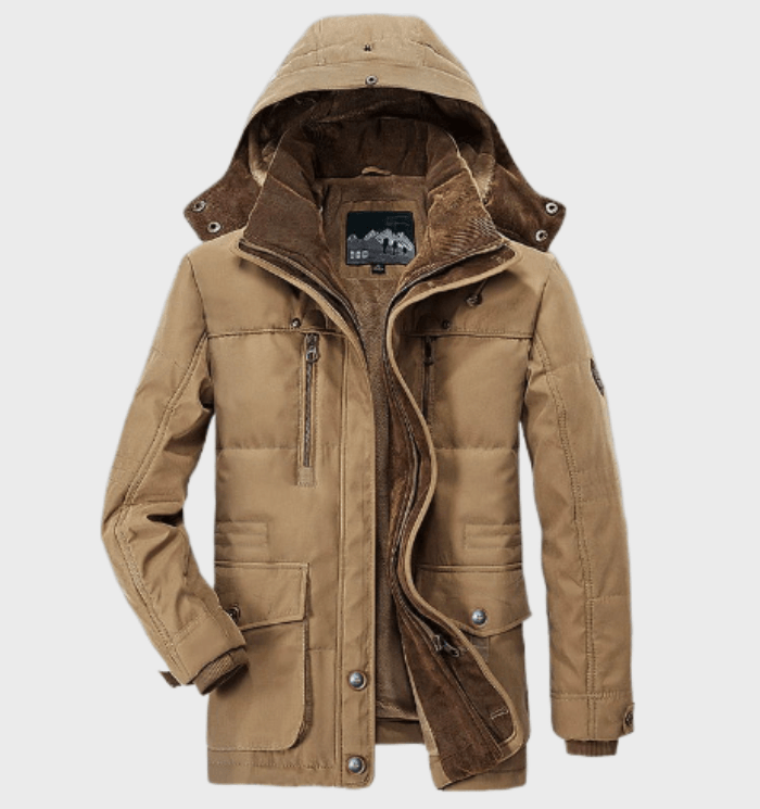 Charles | Veste d’hiver épaisse à capuche pour hommes | Chaud