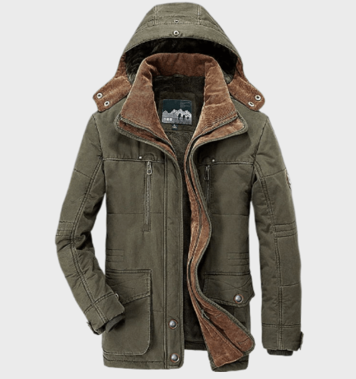 Charles | Veste d’hiver épaisse à capuche pour hommes | Chaud