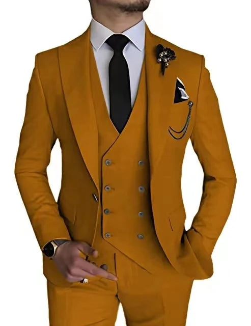 Costume 3 Pièces À Double Boutonnage Invité De Mariage Pour Homme | Tenue De Cérémonie