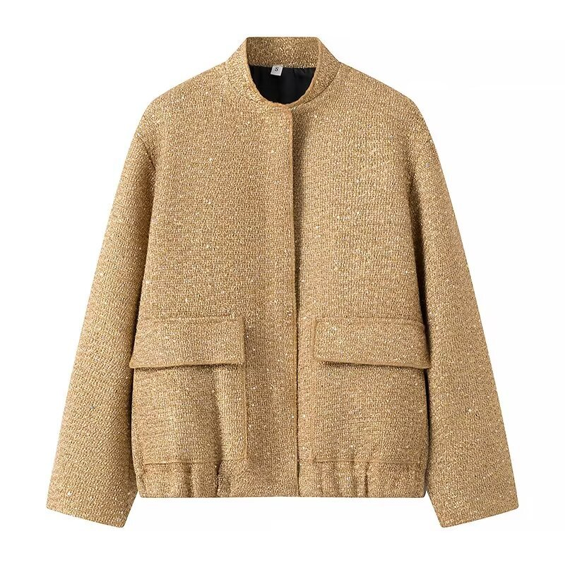 Veste De Femme Manches Longues Pailletten | Court