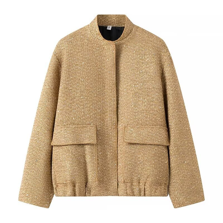 Veste De Femme Manches Longues Pailletten | Court