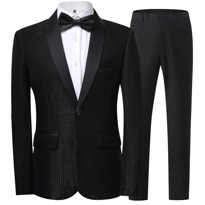 Costume 2 Pièces Texturé Invité De Mariage Pour Homme | Classique