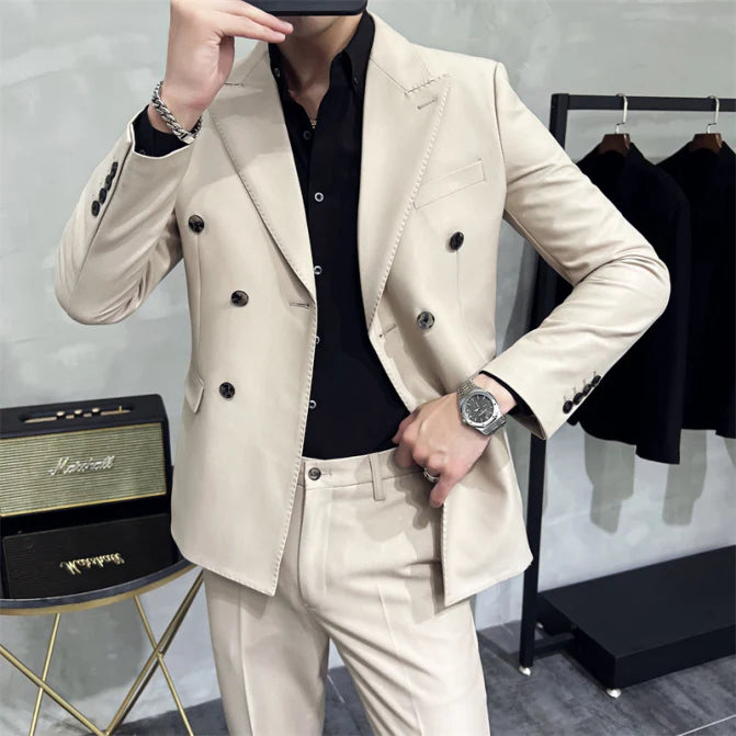 Costume Deux Pièces À Double Boutonnage Invité De Mariage Pour Homme | Tenue De Cérémonie
