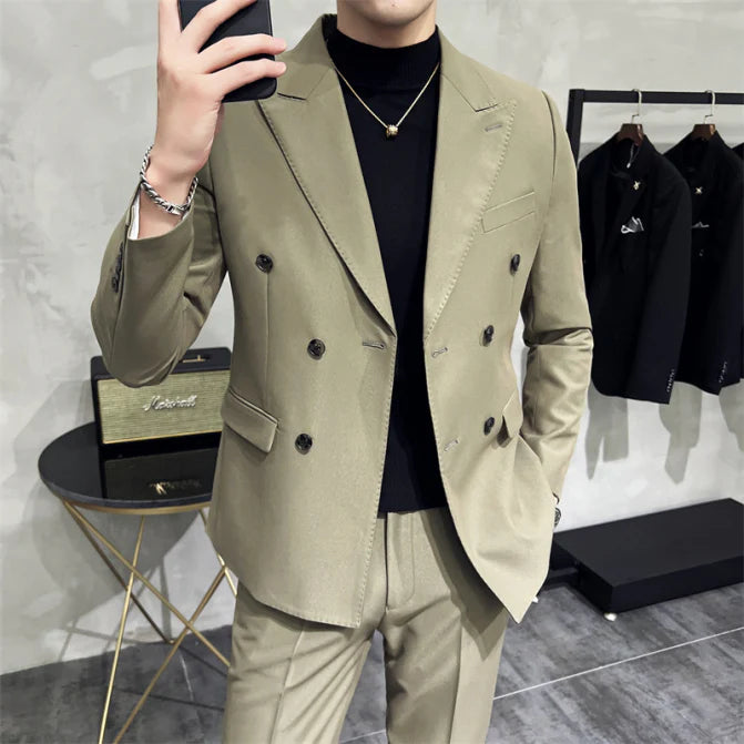 Costume Deux Pièces À Double Boutonnage Invité De Mariage Pour Homme | Tenue De Cérémonie