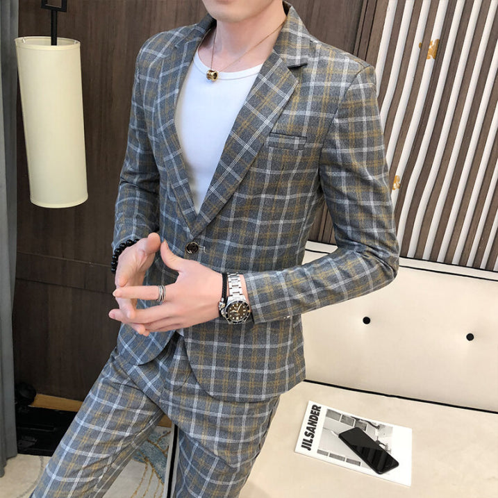Costume à carreaux sur mesure Invité De Mariage pour homme | 2 pièces